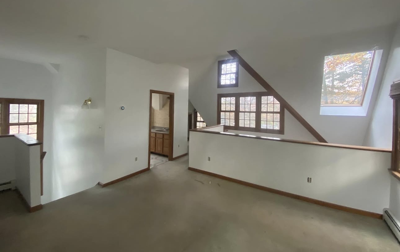 Freshly painted bright loft